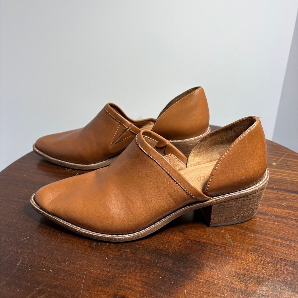 Madewell Booties Womens 8.5 Brown The Brady Lowcut Bootie Leather Pointed Toe